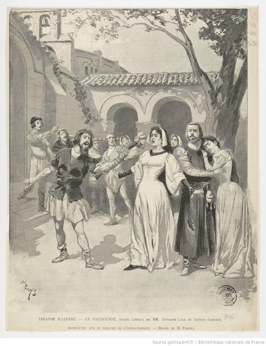 Scène de l'acte IV sur une gravure d'époque. © GALLICA/BNF